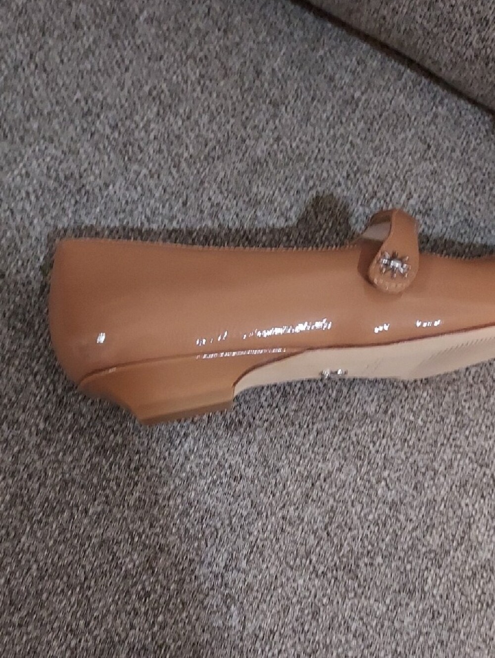 ANTONIO MELANI Tan Pointed Toe Mary Jane Flats - Picture 5 of 7